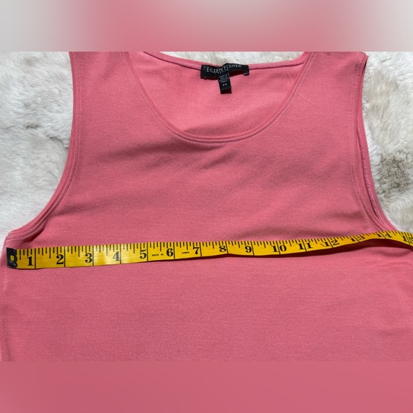 EILEEN FISHER Tank Top PS Stretch Jersey Scoop Neck Sleeveless Peachy Hue - Picture 7 of 9